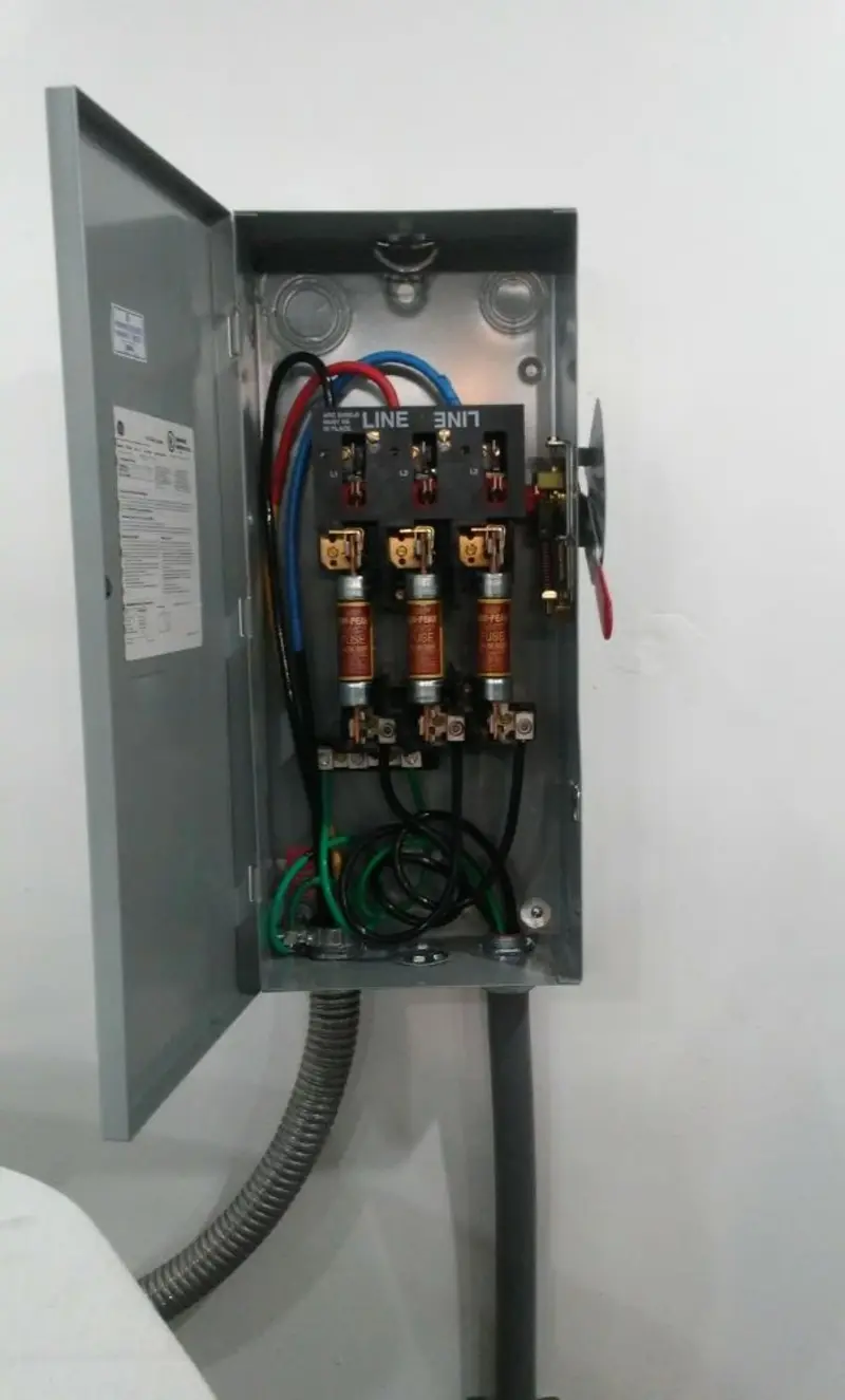 Three-phase disconnect switch installed for Electrical Wiring & Rewiring in Arden Hills